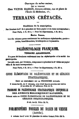 Orbigny A. Paleontologie francaise. Orbigny A. Paleontologie francaise.