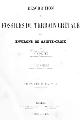 Description des fossiles du terrain cretace environs de Sainte-Croix Description des fossiles du terrain cretace environs de Sainte-Croix