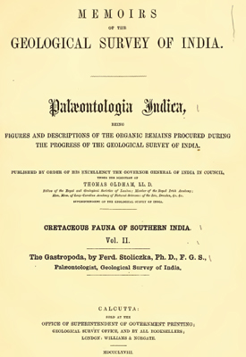 Stoliczka F. Cretaceous fauna of southern India. Stoliczka F. Cretaceous fauna of southern India.